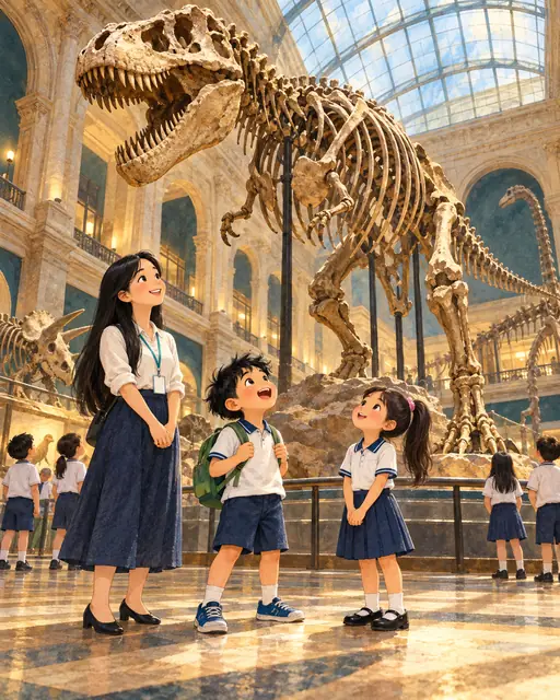 A Day at the Dinosaur Museum – trang 1